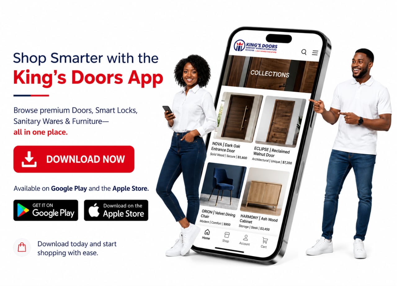 TGIF DEALS!|||Top Deals on Premium WCs|||2% Referral Commission|||FREE DELIVERY!|||Turn your Network into Income|||Enugu, We Are Now Open.|||Secure Your Home with Confidence|||Download the King's Doors App Today|||One Partnership. Endless Security.